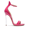 Casadei Cappa Blade 120mm Leather Sandals In Fuchsia