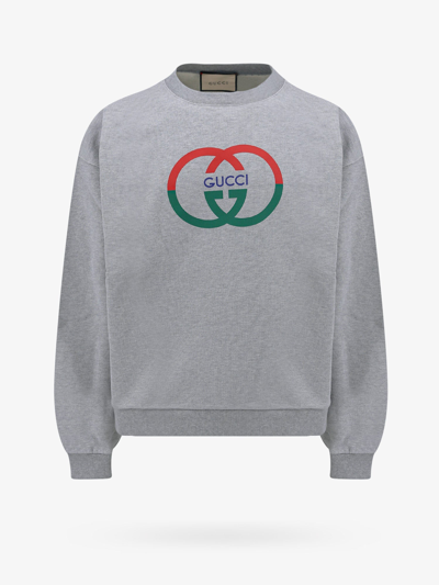 Gucci Cotton Jersey Printed Sweatshirt In Gray