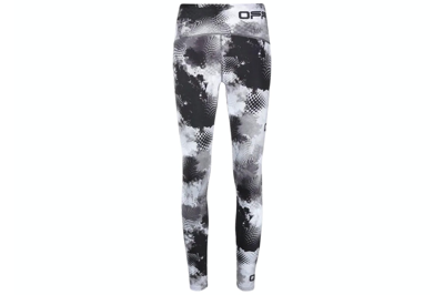 Pre-owned Off-white Abstract-print Logo Leggings Grey