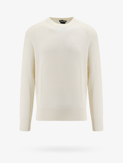 TOM FORD TOM FORD MAN SWEATER MAN WHITE KNITWEAR