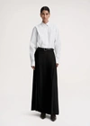Totême Long Black Wrap Skirt In Viscose Woman