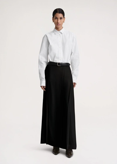 Totême Wrap-around Maxi Skirt In Black