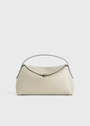 Totême T-lock Leather Top Handle Fawn In Fawn