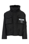 Moschino Nylon Jacket With Adjustable Waist And Hood
