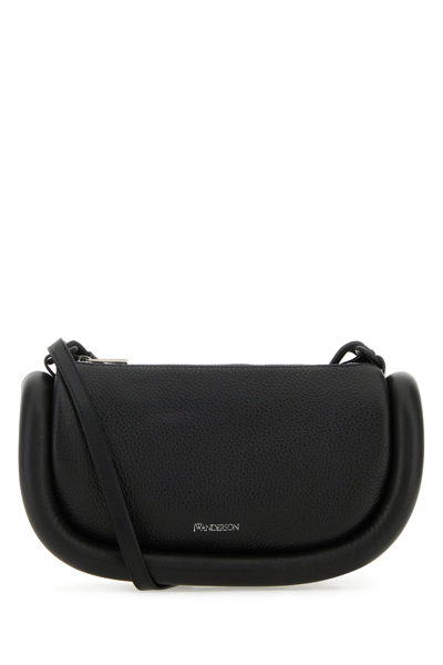 Jw Anderson Bumper-15 皮质单肩包 In Black