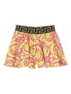 VERSACE VERSACE KIDS BAROCCO PRINTED SILHOUETTE SWEAT SHORTS