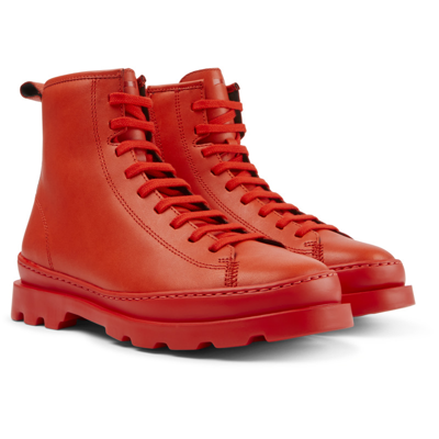 Camper Ankle Boots For Women In Red