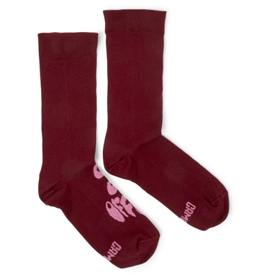 Camper Unisex Socks In Burgundy