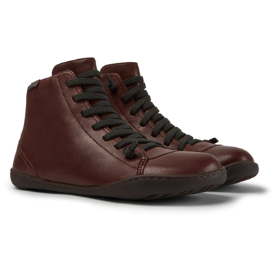 Camper Ankle Boots For Women In Burgundy