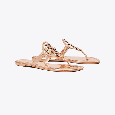 Tory Burch Miller Metallic Sandal In Rose Gold