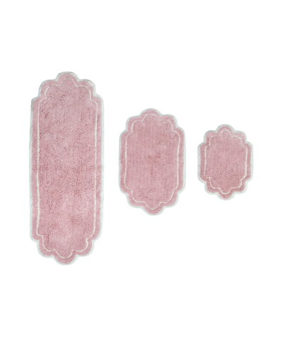 Home Weavers Allure Bathroom Rugs 3 Piece Set In Pink