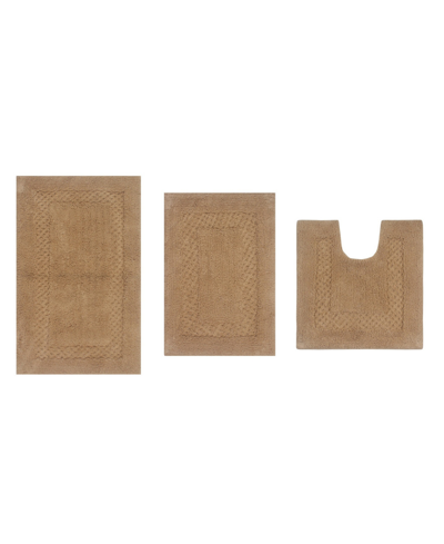 Home Weavers Classy Bathmat Rugs 3 Piece Set In Linen