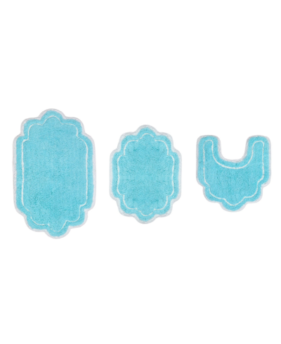 Home Weavers Allure Bathroom Rugs 3 Piece Set In Turquoise