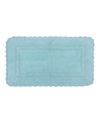 Home Weavers Casual Elegance Reversible Bath Rug, 21" X 34" In Aqua