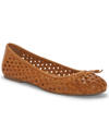 Lucky Brand Mogeni Womens Leather Ballet Flats In Tan Leather