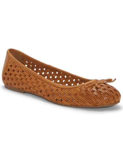 Lucky Brand Mogeni Womens Leather Ballet Flats In Tan Leather