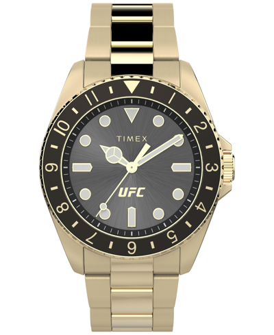 Timex Ufc Men's Debut Analog Gold-tone Stainless Steel Watch, 42mm