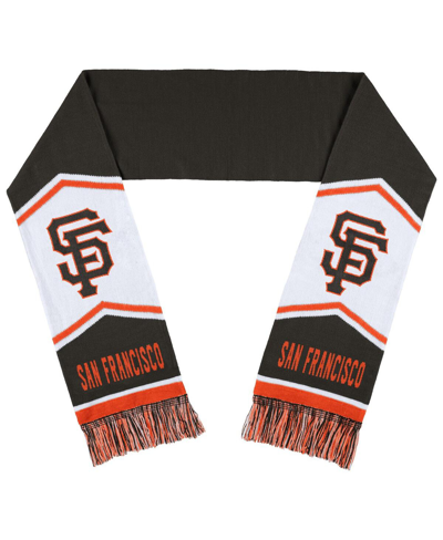 Wear By Erin Andrews Women's  San Francisco Giants Jacquard Stripe Scarf In Black,white