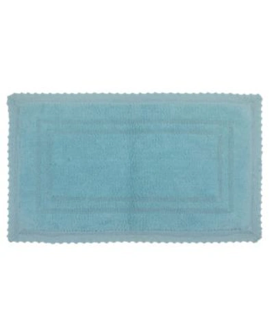 Home Weavers Opulent Reversible Bathmat In Aqua