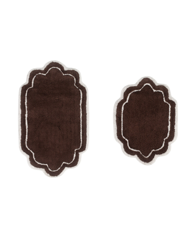 Home Weavers Allure Bathroom Rugs 2 Piece Set In Brown