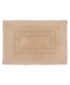 Home Weavers Opulent Reversible Bath Rug, 17" X 24" In Linen