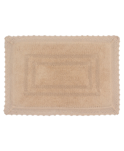 Home Weavers Opulent Reversible Bath Rug, 17" X 24" In Linen