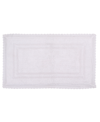 Home Weavers Opulent Reversible Bath Rug, 24" X 40" In White