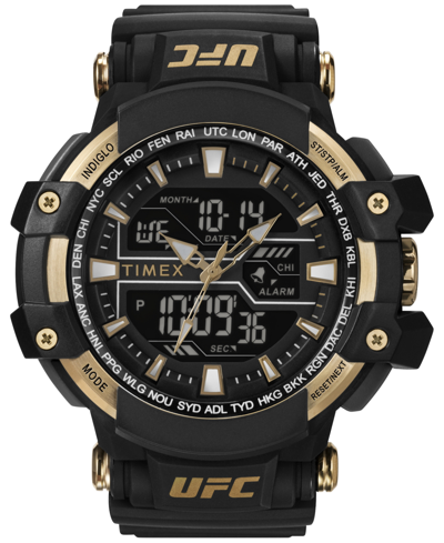 Timex Ufc Men's Combat Analog-digital Black Resin Watch, 53mm