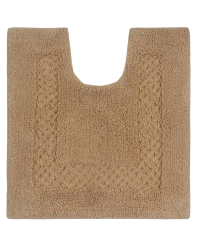 Home Weavers Classy U-shape Contour Toilet Rug, 20" X 20" In Linen