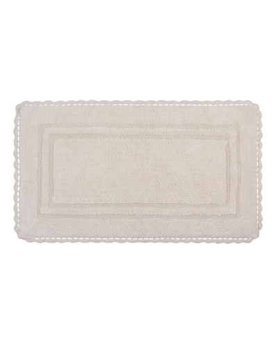 Home Weavers Casual Elegance Reversible Bath Rug, 24" X 40" In Ivory