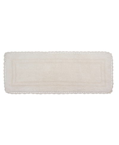 Home Weavers Casual Elegance Reversible Bath Rug, 21" X 54" In Ivory