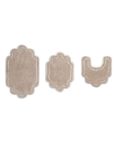 Home Weavers Allure Bathroom Rugs 3 Piece Set In Linen