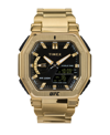 TIMEX UFC MEN'S COLOSSUS ANALOG-DIGITAL GOLD-TONE STAINLESS STEEL WATCH, 45MM