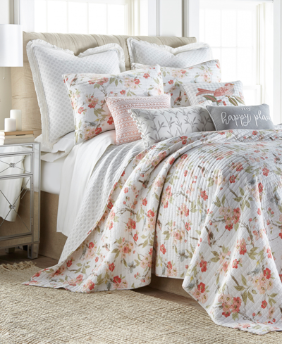 Levtex Pippa Painterly Floral 3-pc. Quilt Set, King In White