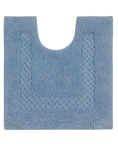 Home Weavers Classy U-shape Contour Toilet Rug, 20" X 20" In Blue