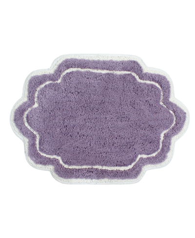 Home Weavers Double Ruffle Bath Rug, 17" X 24" In Purple
