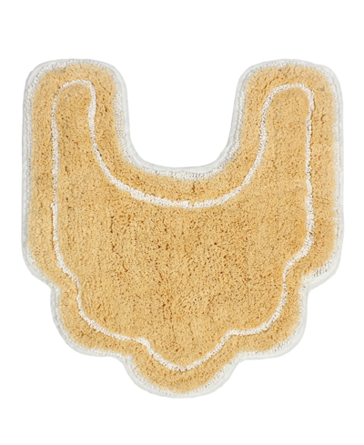 Home Weavers Allure Bathroom U-shape Contour Toilet Rug, 20" X 20" In Butter