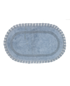 Home Weavers Hampton Crochet Reversible Bath Rug, 21" X 34" In Blue