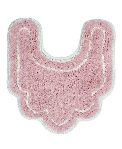 Home Weavers Allure Bathroom U-shape Contour Toilet Rug, 20" X 20" In Pink