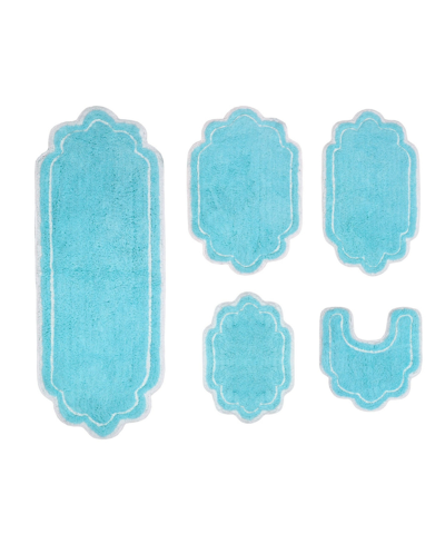 Home Weavers Allure Bathroom Rugs 5 Piece Set In Turquoise