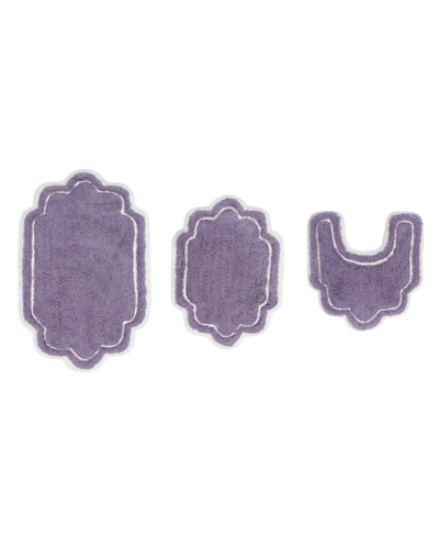 Home Weavers Allure Bathroom Rugs 3 Piece Set In Purple