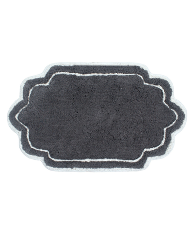 Home Weavers Allure Bathroom Rug, 21" X 34" In Dark Gray