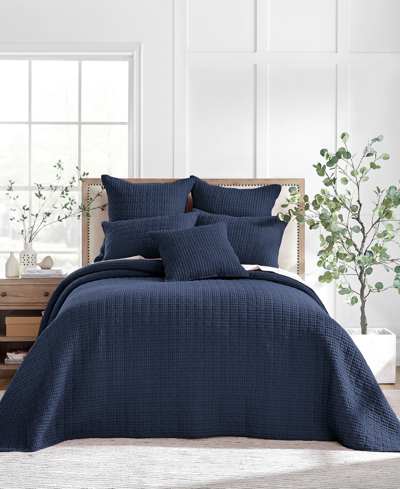 Levtex Mills Waffle Classic 3-pc. Bedspread Set, Full In Navy