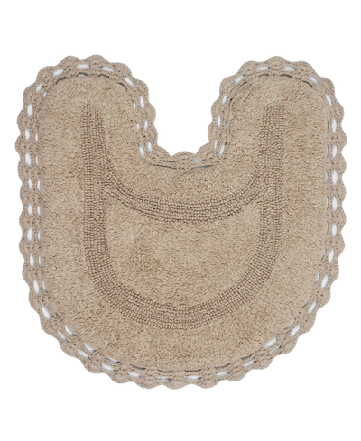 Home Weavers Hampton Crochet Reversible Bath Rug, 20" X 20" In Linen