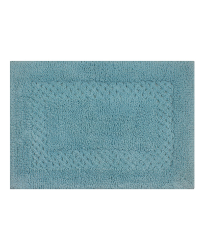 Home Weavers Classy Bath Rug, 17" X 24" In Aqua