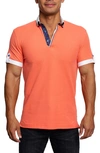 MACEOO MOZART CORAL SHORT SLEEVE COTTON POLO