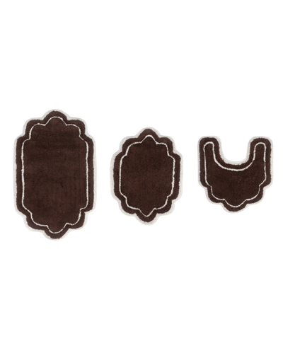 Home Weavers Allure Bathroom Rugs 3 Piece Set In Brown