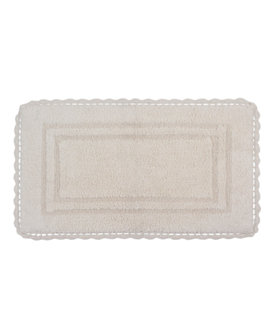 Home Weavers Casual Elegance Reversible Bath Rug, 21" X 34" In Ivory