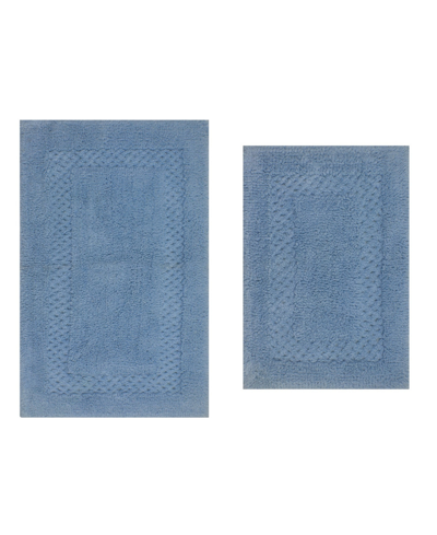 Home Weavers Classy Bathmat Rugs 2 Piece Set In Blue