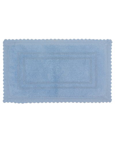 Home Weavers Opulent Reversible Bath Rug, 21" X 34" In Blue